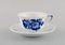 Royal Copenhagen Blue Flower Angular Coffee Cups with Saucers and Creamer, Set of 9, Image 2