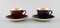 Royal Copenhagen / Aluminia Confetti Coffee Cups with Saucers, Set of 8 3