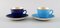 Royal Copenhagen / Aluminia Confetti Coffee Cups with Saucers, Set of 8 2