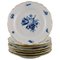 Antique Meissen Porcelain Plates with Hand-Painted Flowers, Early 20th Century, Set of 7, Image 1