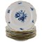 Platos antiguos de porcelana Meissen con flores pintadas a mano, principios del siglo XX. Juego de 7, Imagen 1