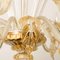 Large Venetian Chandelier in Gilded Murano Glass by Barovier, 1950s, Image 9