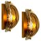 Brass and Brown Hand Blown Murano Glass Wall Lights by J. Kalmar, Set of 2, Image 2
