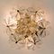 Glass and Brass Floral Wall Light from Ernst Palme, 1970s 5