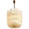 Glass and Brass Basket Chandelier by J. T. Kalmar for COR, Austria, 1950s 1