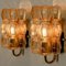 Amber Glass Wall Lights by Helena Tynell for Glashütte, 1960s, Set of 2 5