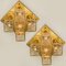 Flush Mount Light or Sconce in Brass Ice Glass from Kalmar, 1970s, Image 2