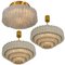 Large Glass Brass Light Fixtures from Doria, Germany, 1969, Set of 3 19