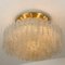 Large Glass Brass Light Fixtures from Doria, Germany, 1969, Set of 3 3