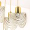 Cascading Textured Glass and Brass Chandelier, Austria, 1960s, Image 6