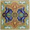 Antique Six Ceramic Tiles, Onda, Spain Valencia, 1900s, Set of 6 5
