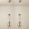 Hand Blown Glass Tube Pendant Lights from Staff Lights, 1970s, Germany, Set of 2 8
