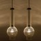 Hand Blown Glass Tube Pendant Lights from Staff Lights, 1970s, Germany, Set of 2 9