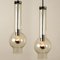 Hand Blown Glass Tube Pendant Lights from Staff Lights, 1970s, Germany, Set of 2 6