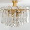 Large Palazzo Light Fixture in Gilt Brass and Glass by J. T. Kalmar 17