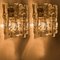 Ice Glass Wall Sconce with Brass Tone by J. T. Kalmar, Austria 8