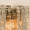 Ice Glass Wall Sconce with Brass Tone by J. T. Kalmar, Austria 5
