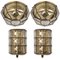 Iron and Bubble Glass Sconces from Limburg, Germany, 1960s, Set of 2 10