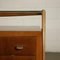 Beech Mahogany Veneer and Glass Chest of Drawers, Italy, 1950s 6