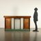 Reception Desk in Larch Glass and Vinyl, Italy, Early 900s, Image 2