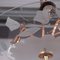 Lampada da soffitto in ottone e vetro, Italia, anni '50, Immagine 5