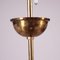 Brass and Glass Ceiling Lamp, Italy, 1950s 8