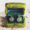 Antique 12K Gold Earrings with Rosette Cut Diamonds, Early 900s, Set of 2, Image 1