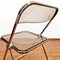 Plia Folding Chair in Light Brown Smoked Acrylic by Giancarlo Piretti for Castelli, Italy, 1970s 3