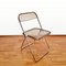 Plia Folding Chair in Light Brown Smoked Acrylic by Giancarlo Piretti for Castelli, Italy, 1970s 1