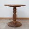French Art Deco Geometric Oak Side Table, Image 1