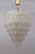 Chandelier with 6-Storey Glass of Murano Grit and Brass, 1970s 9