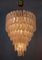 Chandelier with 6-Storey Glass of Murano Grit and Brass, 1970s 2