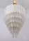 Chandelier with 6-Storey Glass of Murano Grit and Brass, 1970s 3