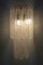 Lámpara de pared de cristal de Murano y latón, años 70, Imagen 5