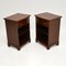 Antique Edwardian Mahogany Bedside Cabinets, Set of 2, Image 9