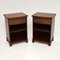 Antique Edwardian Mahogany Bedside Cabinets, Set of 2 1