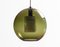 Dark Green Spherical Glass Pendant by Carl Fagerlund for Orrefors, Sweden, 1960s 5