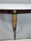 Neoclassical Style Wall-Mounted Console Table with Demilune Marble Top, Italy, Image 10