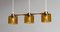 Pendant Lamp with Amber Glass Shades by Carl Fagerlund for Orrefors Sweden, 1960s 10