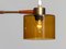 Pendant Lamp with Amber Glass Shades by Carl Fagerlund for Orrefors Sweden, 1960s 8