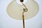 Mid-Century Brass Floor Lamp with Pleated Screen, 1950s 9