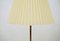 Mid-Century Brass Floor Lamp with Pleated Screen, 1950s 10