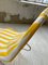 Chaiselongue Chaise Longue in Gelb und Weiß 46