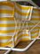Chaiselongue Chaise Longue in Gelb und Weiß 45