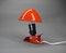 Red Clamp Lamp with Adjustable Aluminum Hat, Denmark, 1950s, Image 5