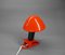 Red Clamp Lamp with Adjustable Aluminum Hat, Denmark, 1950s, Image 8