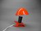 Red Clamp Lamp with Adjustable Aluminum Hat, Denmark, 1950s 9