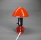 Lampe à Pince Rouge avec Chapeau Ajustable en Aluminium, Danemark, 1950s 7