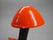 Red Clamp Lamp with Adjustable Aluminum Hat, Denmark, 1950s 12