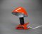Lampe à Pince Rouge avec Chapeau Ajustable en Aluminium, Danemark, 1950s 2